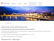 Tablet Screenshot of christiania-sec.no